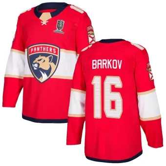 Men's Aleksander Barkov Florida Panthers Home 2024 Stanley Cup Champions Jersey - Red Authentic