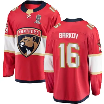 Men's Aleksander Barkov Florida Panthers Home 2024 Stanley Cup Champions Jersey - Red Breakaway