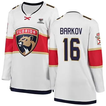 Women's Aleksander Barkov Florida Panthers Away 2024 Stanley Cup Champions Jersey - White Breakaway