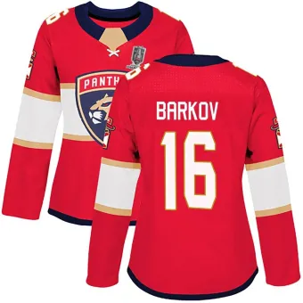 Women's Aleksander Barkov Florida Panthers Home 2024 Stanley Cup Champions Jersey - Red Authentic