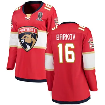 Women's Aleksander Barkov Florida Panthers Home 2024 Stanley Cup Champions Jersey - Red Breakaway