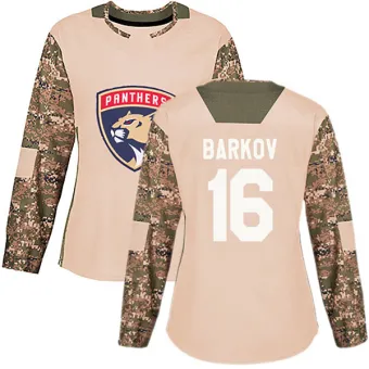 Women's Aleksander Barkov Florida Panthers Veterans Day Practice Jersey - Camo Authentic